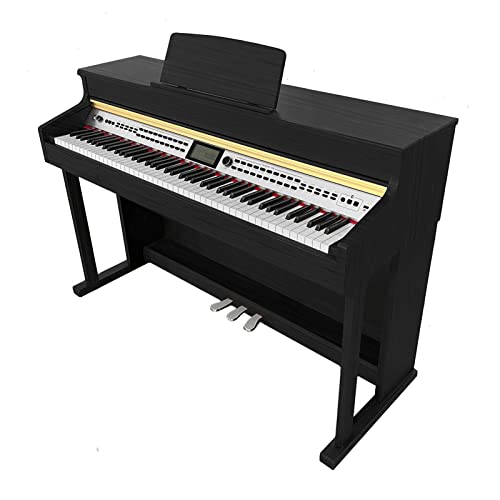 Piano numérique 88 touches pondérées Grade Hammer Action Keyboard Premium Piano droit for piano domestique professionnel Piano électrique de luxe pleine grandeur avec support de meuble, 3 pédales - Les Beatles, Paul McCartney, John Lennon, RIngo Starr, George Harrison Piano numérique 88 touches pondérées Grade Hammer Action Keyboard Premium Piano droit for piano domestique professionnel Piano électrique de luxe pleine grandeur avec support de meuble, 3 pédales