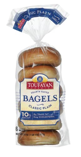 Toufayan Classic Plain Bagels 567g (6 count) - Frozen