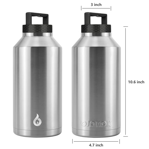 Image of BJPKPK 64oz Insulated Water Bottle, Stainless Steel Vacuum Jug with Handle