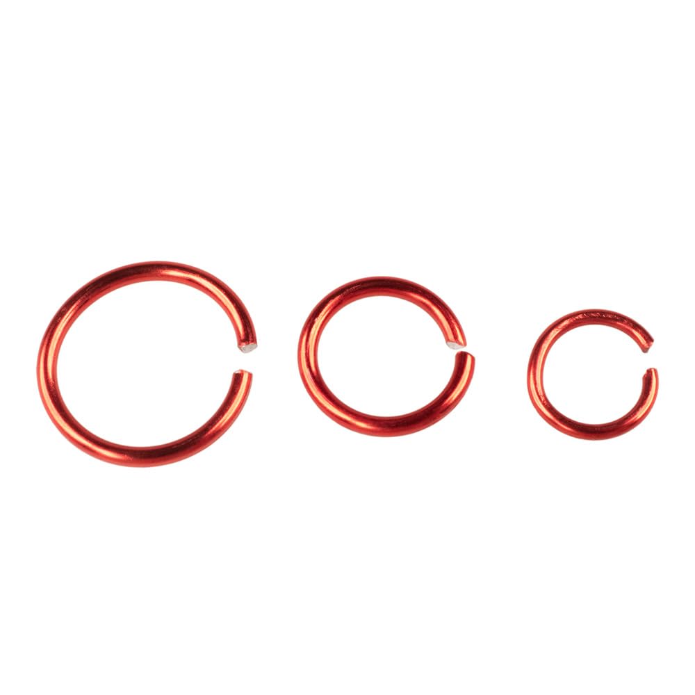 Craft County Metal Jump Rings – Connecting Loops for Chains and Jewelry (Red 6mm, 300 Pack)