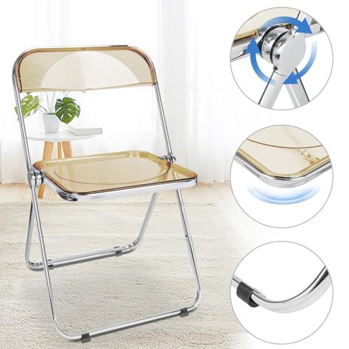Chaise pliante peu encombrante couleur ambre pour optimiser les petits espaces - 5