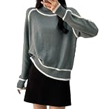 [Boretipseo] セーター レディース ニット 長袖 トップス タートルネック 厚手 カジュアル カットソー 暖かい 体型カバー ゆったり 普段着 大人 おしゃれ シンプル 着痩せ 通勤 春 秋 冬