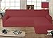 BIANCHERIAWEB Copridivano Genius con Penisola Chaise Longue Modello Swing Colore Bordeaux Destra Bordeaux