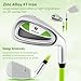 Tangkula Junior #7 Iron, Individual Gold Club for Boys and Girls with Fiberglass Shaft and Headcover, Junior Practice Golf Club, Right Hand, 30 Inch (Green)
