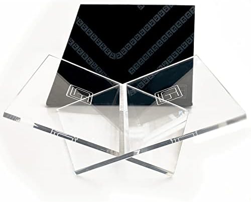 Acrylic Book Stand | Medium | Angled | Book Holder | Bible Stand | Cookbook Stand | Recipe Holder | Open Book Display Stand | Modern Clear Acrylic | for Reading & Displaying Your Favorite Book