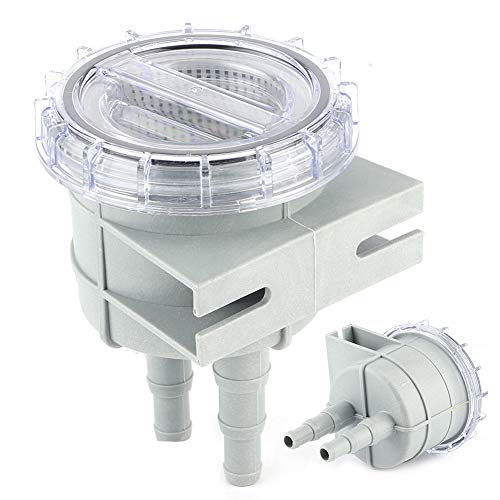 Aramox Meerwassersieb, 4,3 Zoll, für 1/2 Zoll, 5/8 Zoll und 3/4 Zoll Schlauch, mit Sichtbarer Abdeckung, Filterung von Schwebstoffen und Algen