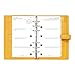 Filofax Finsbury Organizer, Personal Size, Mustard - Traditional Grained Leather, Six Rings, Week-to-View Calendar Diary, Multilingual, 2025 (C022620-25)