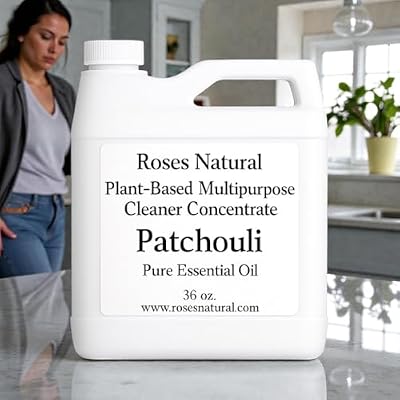 Patchouli Multipurpose Cleaner Concentrate, 36 oz | Plant-Based, Non-Toxic, Biodegradable | Streak-Free Cleaning for Kitchen, Bathroom, Glass & Floors, Made in the USA