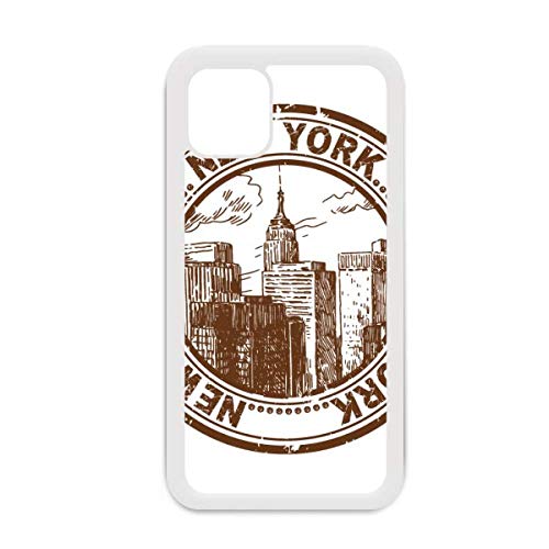 Coque iPhone 12 Pro Max New York Classic Apple Mini Blanc design urbain rétro