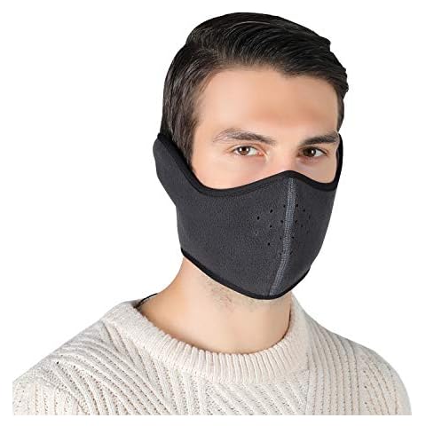 Unisex Winter Ski Mask Outdoor Protect Face Cover Earmuffs Balaclava Cycling Bicycle Motorcycle Mask (Dark Gray) Cover