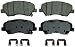 Wagner QuickStop ZD1593 Ceramic Disc Pad Set Includes Pad Installation Hardware, Front