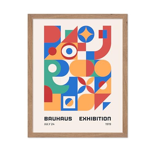 Monem Art Vintage Bauhaus Poster - Retro Geometric Print -