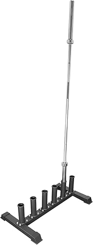Miniatura 3 de Luwint Soporte de barra independiente, soporte de piso vertical de 6 barras para barras olímpicas de 2 pulgadas
