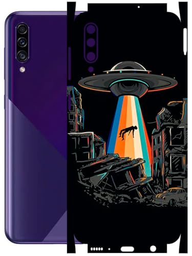 Image of AtOdds - Full Body Back Screen Guard Protector Film - Lamination Wrap Skin Sticker Compatible with Samsung Galaxy A30s | Scratchproof Matte Finish (Alien Invade)