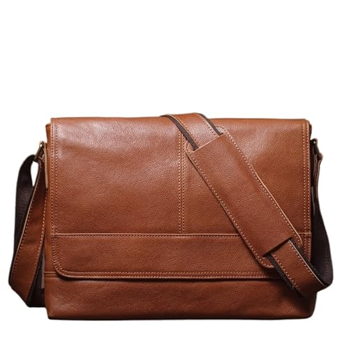 Sac en cuir pour hommes de style messager rétro en vachette véritable
