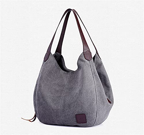 Sac à main en toile cabas bleu femme grand volume polyvalent et souple