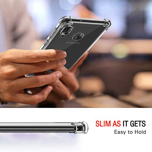 Image of Lustree Back Cover Transparent Case Compatible with Samsung Galaxy M10 | Clear + TPU Case with 4 Corner Air Cushion Protection & Camera Protection | Slim& Stylus Cover