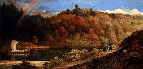 Impression d'art mural de l'automne à l'hiver Richard Redgrave tableau vintage 60x90cm