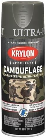 Krylon K04293007 Camouflage With Fusion For Plastic Paint Technology Aerosol Spray Paint, 11-Ounce, Camouflage Olive