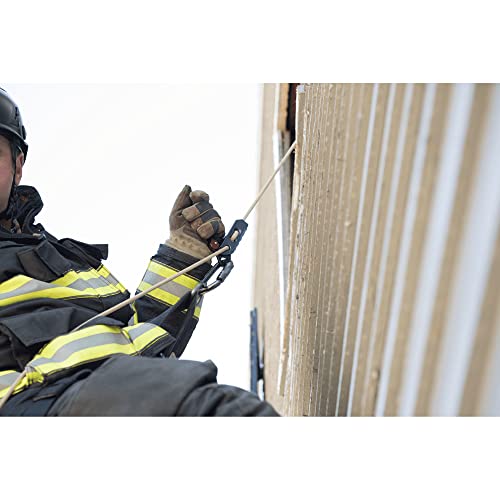 Rock-N-Rescue Technora Escape Rope - 50 Foot RNR Poseidon 8MM FireTech II Rope Sewn onto Lightning GT Hook, Rock Climbing Accessory