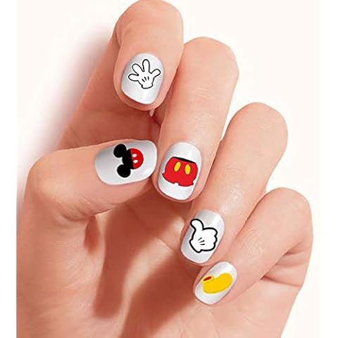 Clear Vinyl Cut, Peel and Stick Nail Art Decals/Stickers by One Stop Decals Themed for Mickey (Ver.2A) Lovers. Cover