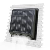 25W Solar Exhaust Fan: 2500 RPM High-Speed Exhaust Fan with 12V Monocrystalline Solar Panel, IP67 Waterproof, 13x13x3.5inches for Attic, Garage, RV, Shed – Easy Installation, Energy Efficient
