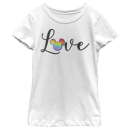 Disney Characters Love Girl's Solid Crew Tee