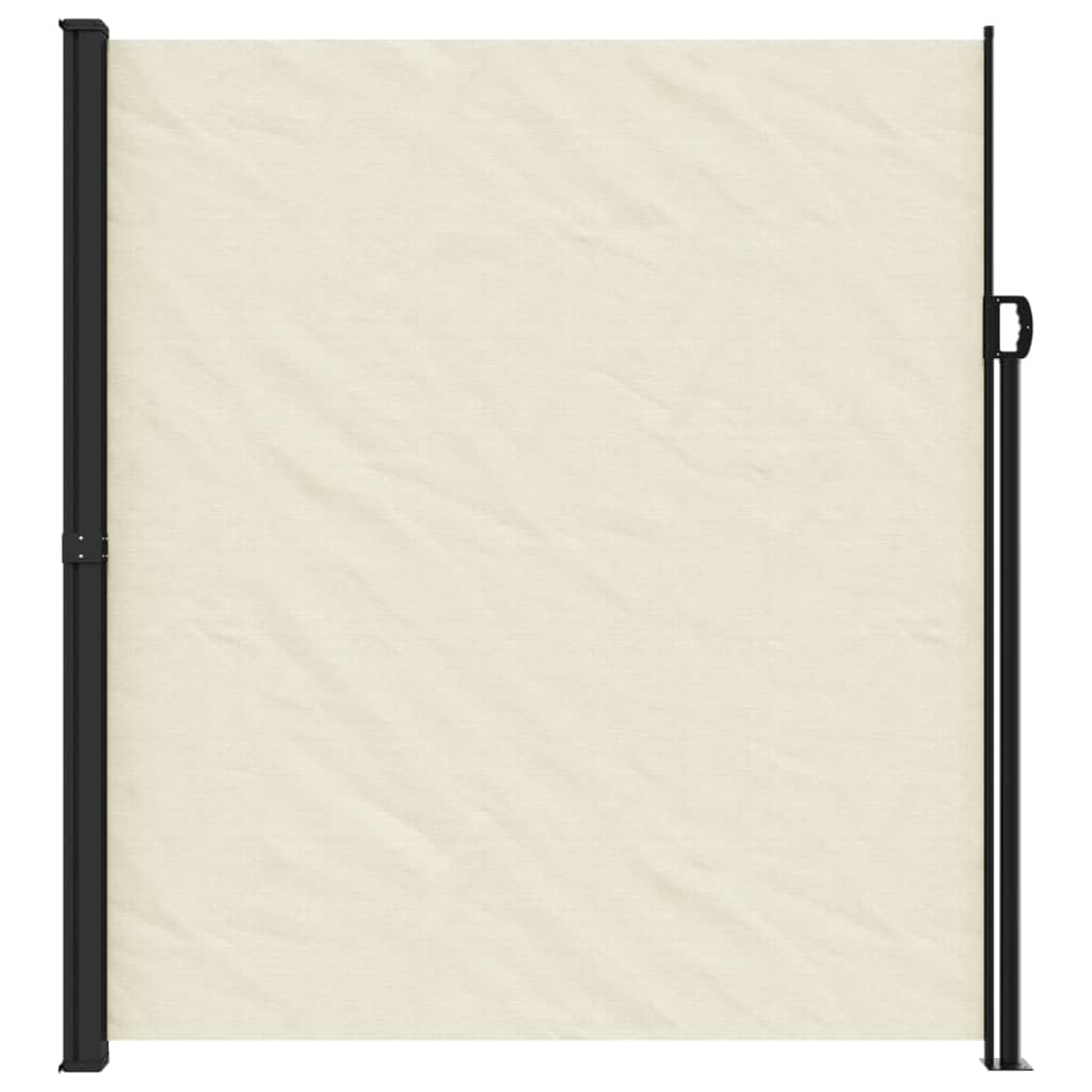 Seitenmarkise Ausziehbar 220x500 Alu-Seitenmarkise Sichtschutz Terrasse Sichtschutz Balkon Seitenwand Wandmakise Sichtschutz Sonnenschutz Blickdicht Windschutz-Creme-220 x 500 cm
