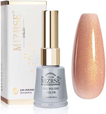 Amazon.com : MIZHSE Nude Glitter Gel Nail Polish Jelly Sheer Nude