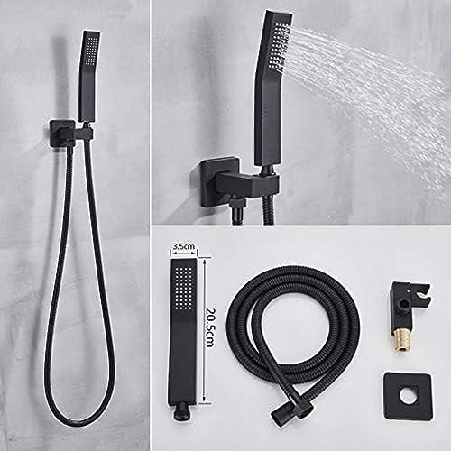 Robinet d'eau de bain et douche effet pluie noir pour rénovation de salle de bain - 7