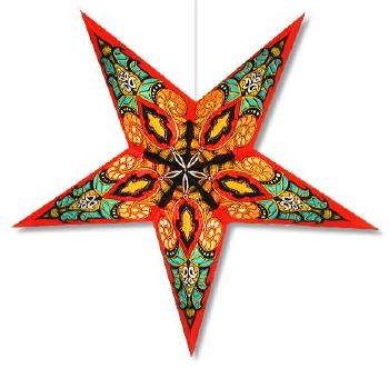 Star Lights - Red Mango Paper Star Lamp/Lantern