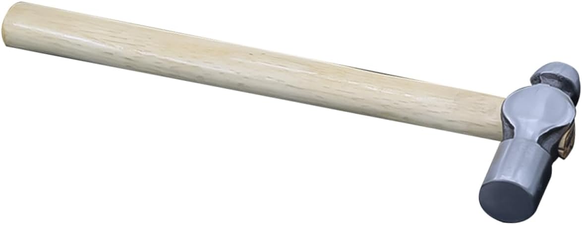 NUOBESTY Carbon Steel Chasing Hammer with Wood Handle for Jewelry Making Durable Smithing Tool for Precision Engraving and Planishing