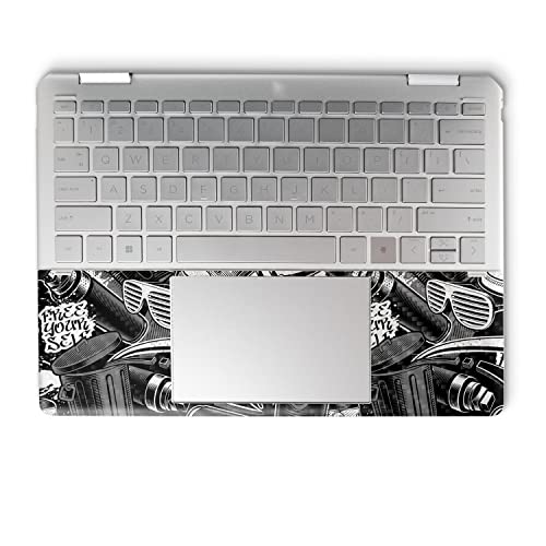 Image of MightySkins Carbon Fiber Skin Compatible with HP Spectre x360 14 inch (2022) Full Wrap Kit - Mono Hip Hop | Protective, Durable Textured Carbon Fiber Finish | Easy to Apply | Made in The USA