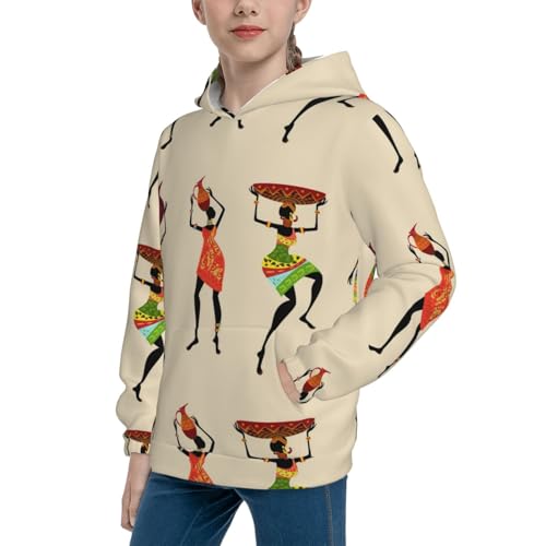 African Women in Traditional Clothes Kid Hoodies Boys Sweatshirts Girls Pullover with Pocket2