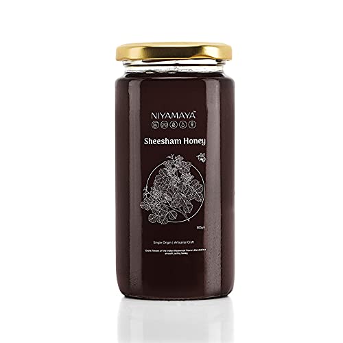 NIYAMAYA Sheesham Honey 500 gm Jar | 100% Pure Honey | Unprocessed Natural Sheesham Shahad | No Added Sugar No Adulteration