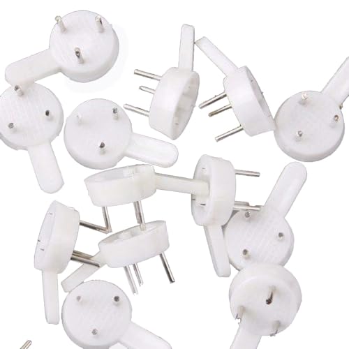 Image of Pokinge 100Pcs Plastic White Painting Photo Frame Hook Nail, Plastic Invisible Traceless Wall Picture Hook No Damage Wall Picture Hanger for Painting Picture