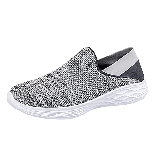 Genérico Zapatos De Trabajo Mujer Deportivas Mujer Negras Pareja de Hombres de Primavera y Verano nuevos Zapatos Ligeros de Antideslizantes para Caminar Zapatos Barefoot Shoes Zapatillas (Grey, 45)