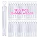 105 Pcs Mini White Heart Bubble Wands Party Favors,Mini Bubble Wands for Weddings,Anniversaries,Valentine's Day,Celebrations,Engagement for Guests