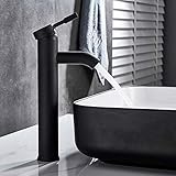 Matte Black Basin Sink Faucet Single Lever Hot Cold Faucet Deck Mounted Brass Bathroom Mixer Single Hole Faucet