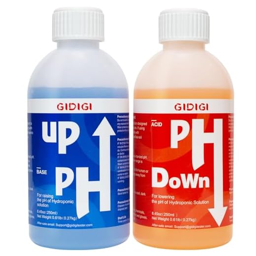 Hydroponics pH Up Down Solution pH Control Kit,pH Adjuster for Hydroponic, Aquaponic, Balance Nutrient Solution, Include pH Test Strips(8.45oz/250ml)