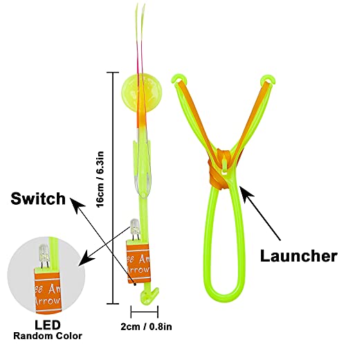 Rocket Slingshot Flying with LED Lights Glow The Dark Party,12