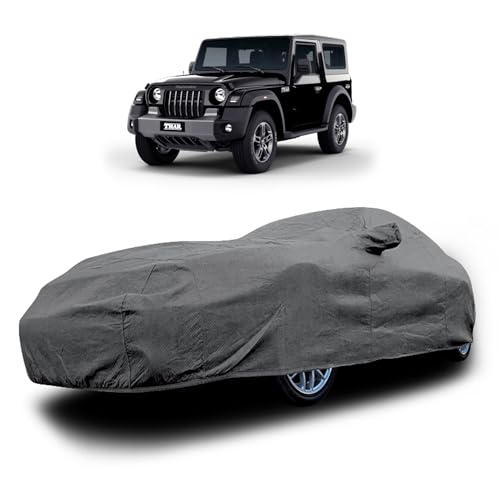 Image of Heavy-Duty Car Cover for Compatible with Mahindra Thar (2022 to 2025 All Models) Deluxe Car Protection Cover - Waterproof & UV-Resistant All-Season Exterior Protection