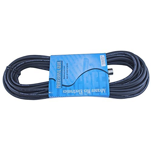 MCS maschio a femmina 3 pin XLR mic microfono cavo (22,9 m, nero)