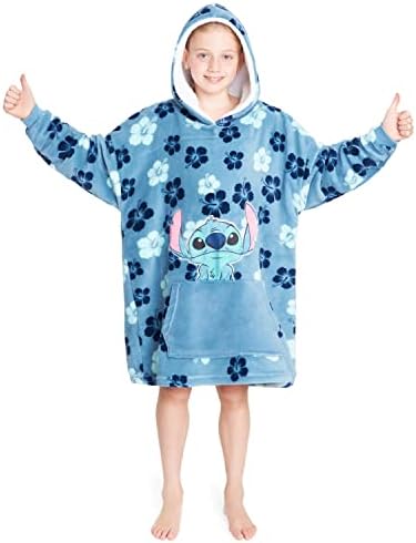 Disney Hoodies for Girls Boys, Kids Oversized Hoodie Blanket, Minnie Mickey Stitch Gifts