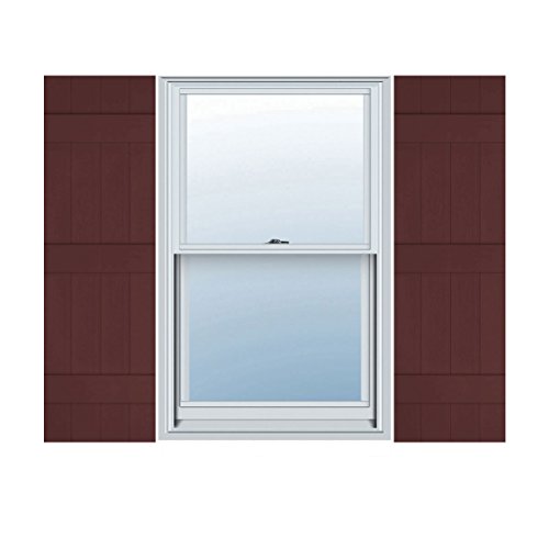 Builders Edge 14"W x 66"H Shutters (Per Pair), 167 - Bordeaux