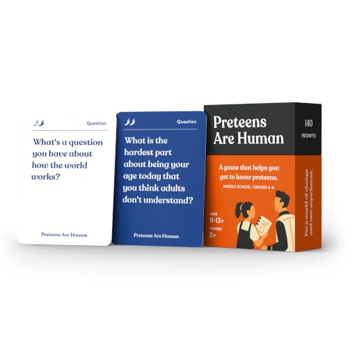 Preteens are Human Conversation Cards for Tweens, Grades 6 to 8, 140 Cards