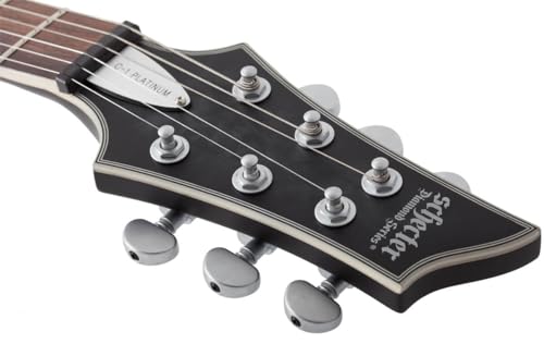 Schecter C-1 Platinum See Thru Black Satin guitare électrique - Les Beatles, Paul McCartney, John Lennon, RIngo Starr, George Harrison Schecter C-1 Platinum See Thru Black Satin guitare électrique – Image 6