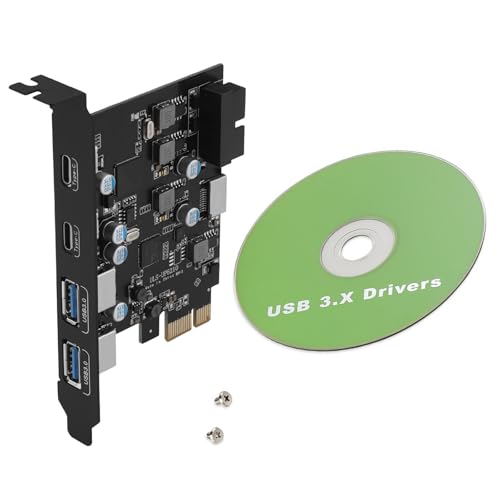 High Speed PCI Express to Type C USB-A Type-E 19-PIN Expansion Card 6-Ports USB PCIe Card
