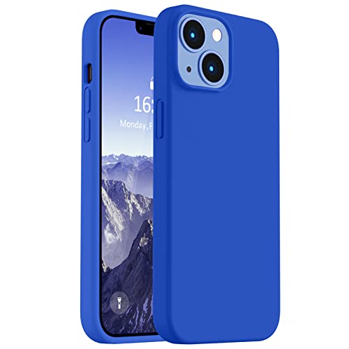 Vooii Compatible with iPhone 14 Case, [Anti-Scratch Microfiber Lining] [Soft Touch Premium Liquid Silicone], Ultra Slim Shockproof Protective Phone Case for iPhone 14 - Klein Blue by Vooii - Used condition - US$4.87