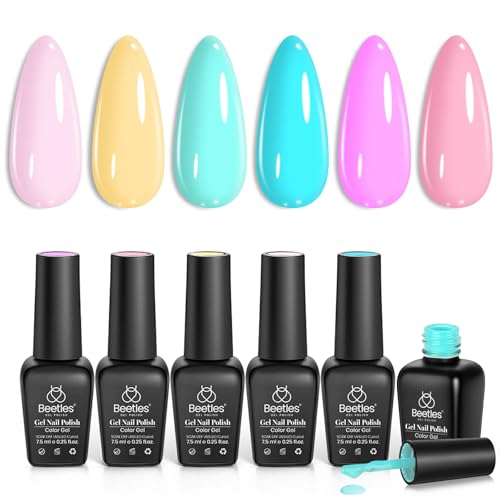 Beetles Pastel Gel Nail Polish Set (6-Pack)